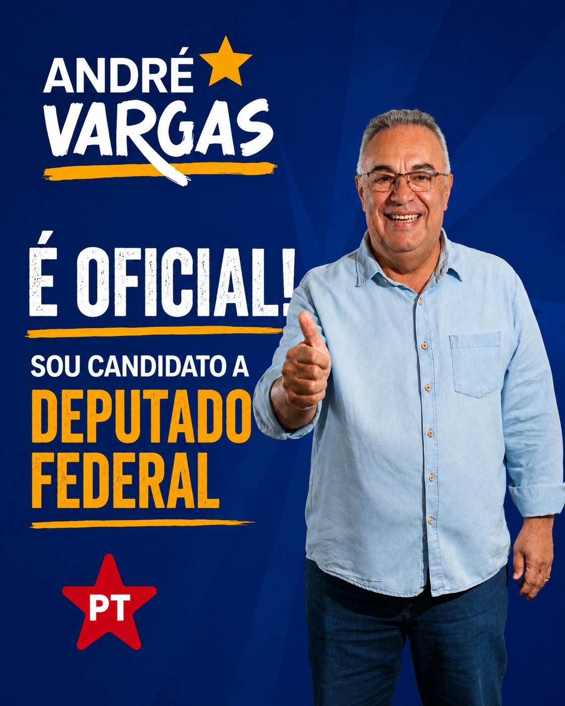 PT oficializa André Vargas como candidato a deputado federal no Paraná